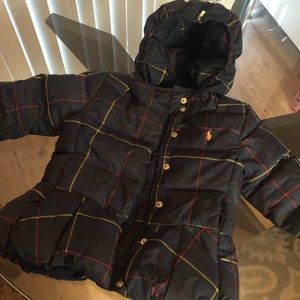 Toddler Girl Puffer. Polo Coat